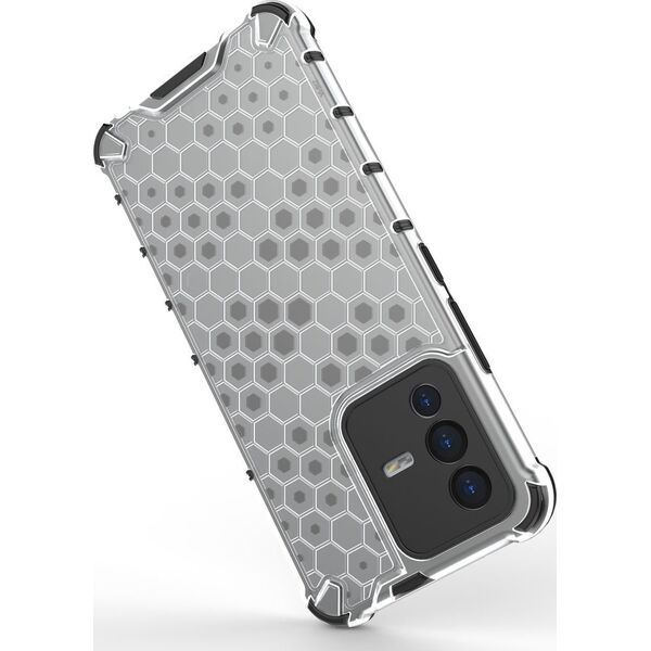 Hurtel Honeycomb etui pancerny pokrowiec z żelową ramką Vivo V23 5G przezroczysty 11873505 9145576257296