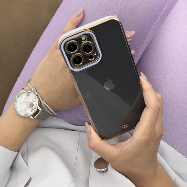 Hurtel Fashion Case etui do Samsung Galaxy A12 5G żelowy pokrowiec ze złotą ramką czerwony 11873589 9145576252314