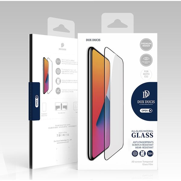 Dux Ducis Dux Ducis 10D Tempered Glass wytrzymałe szkło hartowane 9H na cały ekran z ramką Motorola Moto E32 czarny (case friendly) 11873649 6934913039786