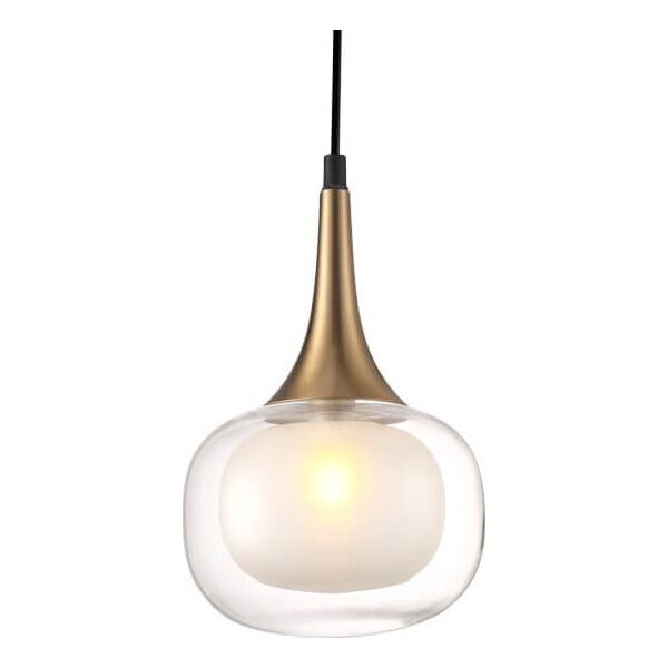 Lampa wisząca Italux Szklana lampa wisząca Konila do pokoju nad stolik mosiądz 11878019 5900644432005