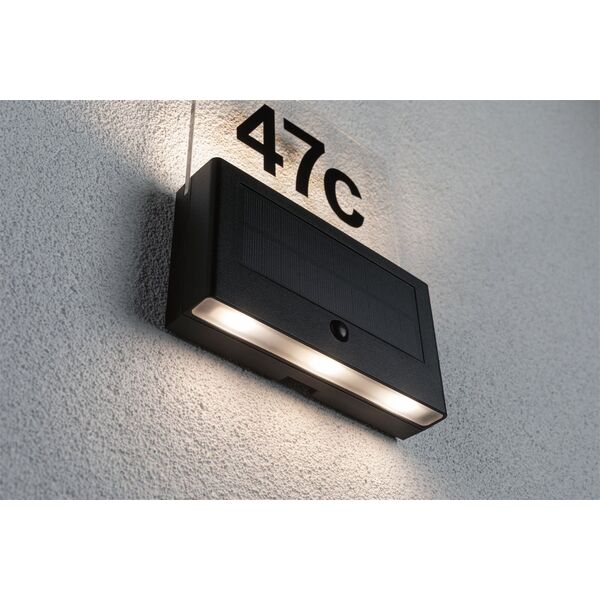 Kinkiet Paulmann Outdoor Solar numer domu Neda IP44 3000K PIR Antracyt 11901352 4000870945773
