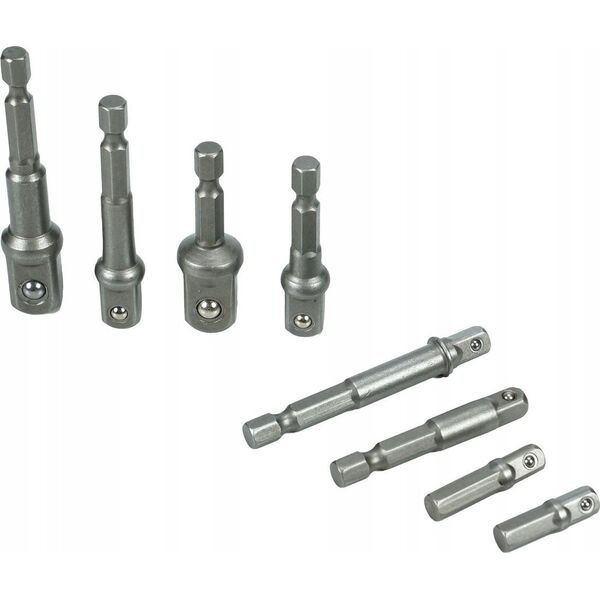 Silver SILVER KOMPLET ADAPTERÓW / UCHWYTÓW DO NASADEK 8szt. 1/2-3/8-1/4" 11922344 5907589364088