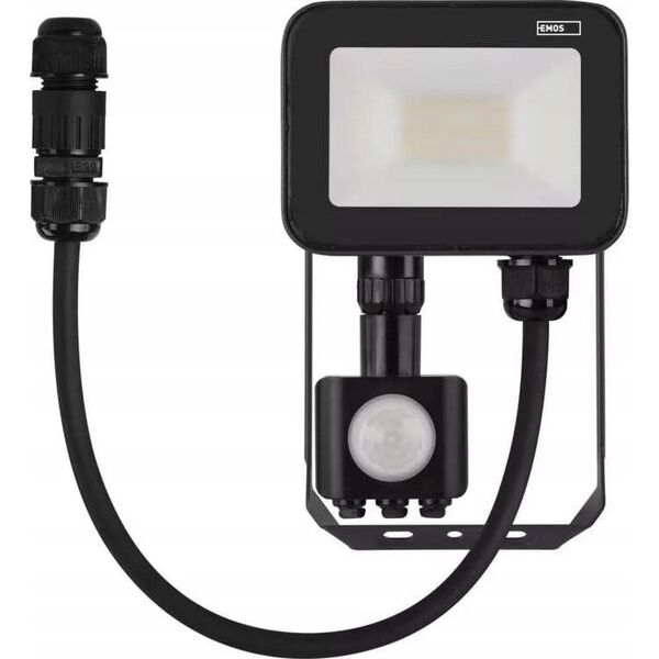 Naświetlacz Emos Naświetlacz LED Emos Profi/Ideo PIR ZS2712 10W 1100lm 4000K IP65 czujnik ruchu PIR czarny 11955268 8592920105801