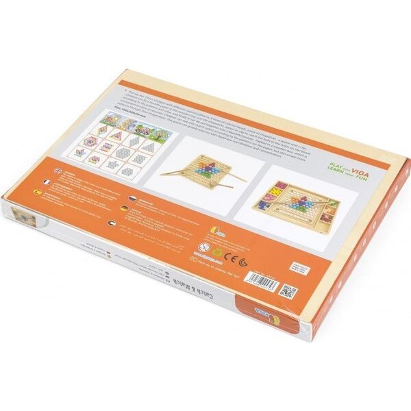 Viga Toys VIGA Drewniana Gra Kulki Złap i Dopasuj Układanka 11963672 6971608445743