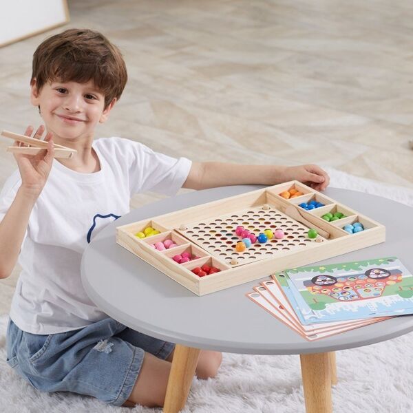 Viga Toys VIGA Drewniana Gra Kulki Złap i Dopasuj Układanka 11963672 6971608445743