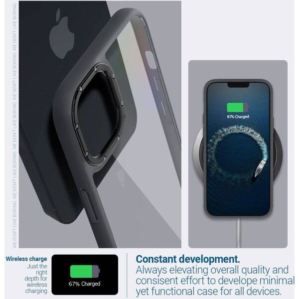 Spigen Etui Spigen Caseology Skyfall do iPhone 14 Plus 6,7" Czarny/Matter Black ACS04924 11987164 810083831565