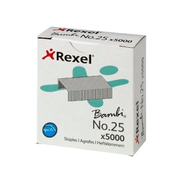 Rexel Zszywki Rexel no.25 opak do zszyw Bambi 12017224 5010255050250