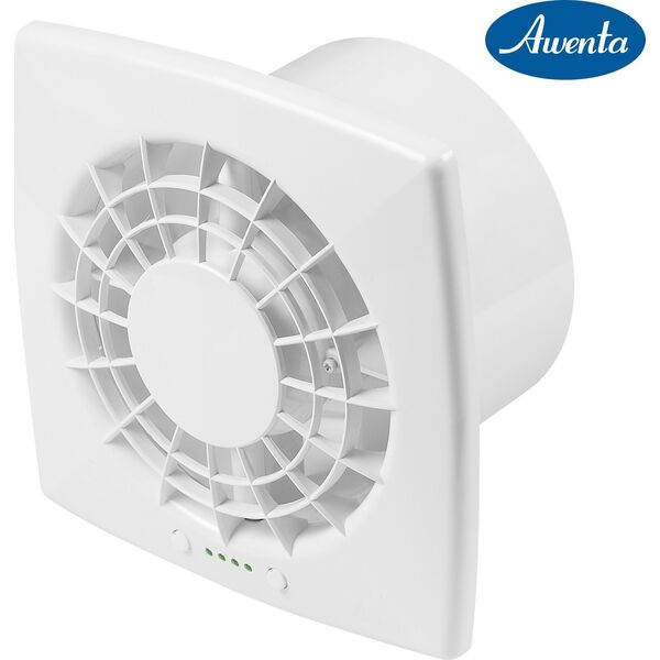 AWENTA Wentylator łazienkowy Vegaz Awenta WGB150CTR fi150mm 80/225 m3/h 5/16W 230V regulatorem obrotów i wyłącznikiem czasowym biały 12129377 5905033304994