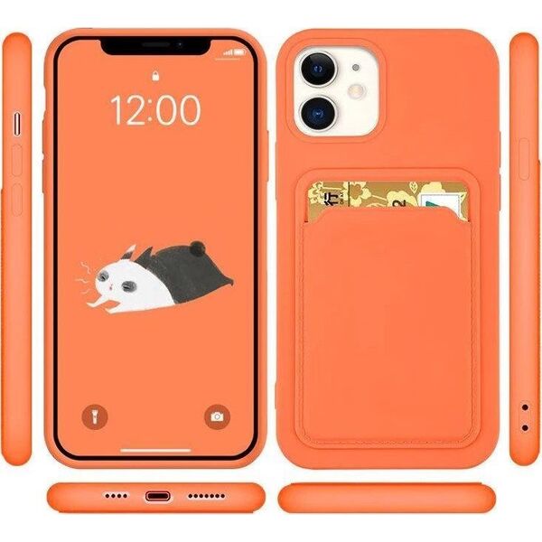 Hurtel Card Case silikonowe etui portfel z kieszonką na kartę dokumenty do Samsung Galaxy S22+ (S22 Plus) biały 12179815 9145576260241