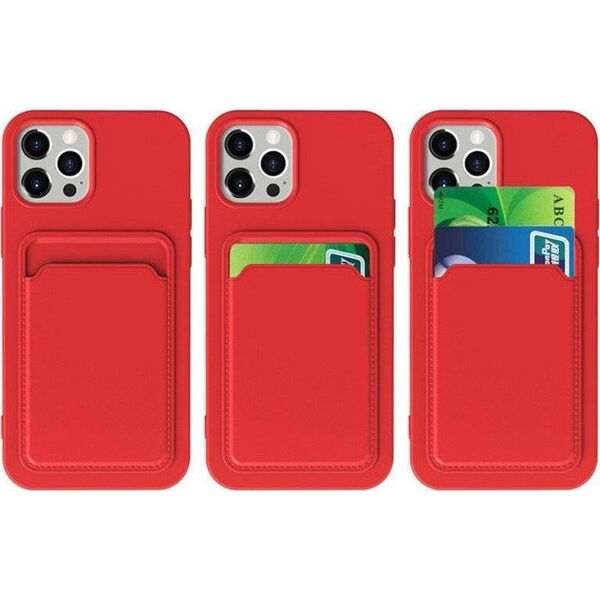 Hurtel Card Case silikonowe etui portfel z kieszonką na kartę dokumenty do Samsung Galaxy S22+ (S22 Plus) biały 12179815 9145576260241