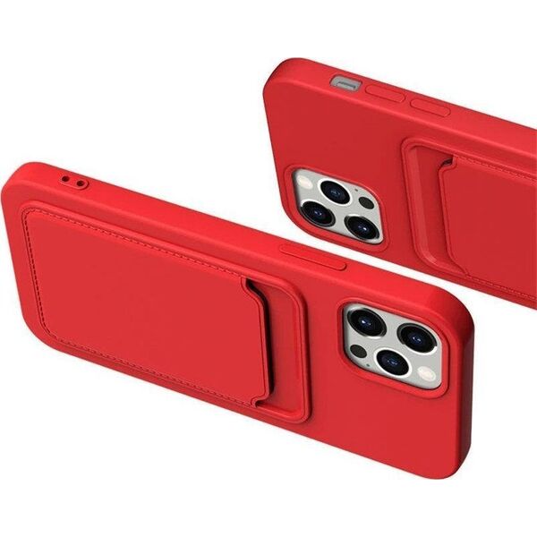 Hurtel Card Case silikonowe etui portfel z kieszonką na kartę dokumenty do Samsung Galaxy S22+ (S22 Plus) biały 12179815 9145576260241
