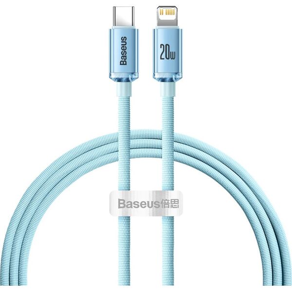 Kabel USB Baseus USB-C - Lightning 1.2 m Jasnoniebieski (BSU3637) 12180052 6932172614461
