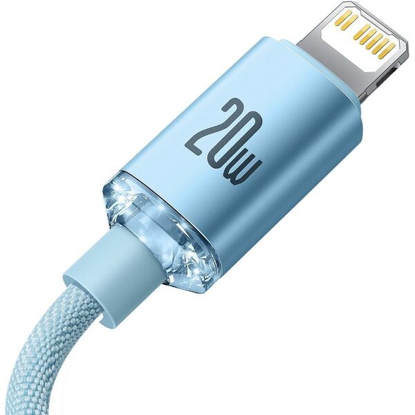 Kabel USB Baseus USB-C - Lightning 1.2 m Jasnoniebieski (BSU3637) 12180052 6932172614461
