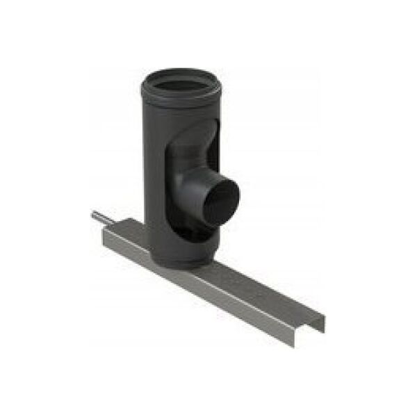Almeva STARR Kolano ze stopą 87° z kotwieniem (redukowane) DN60/80 UV Stabilne Czarne 12207001 7630676800340