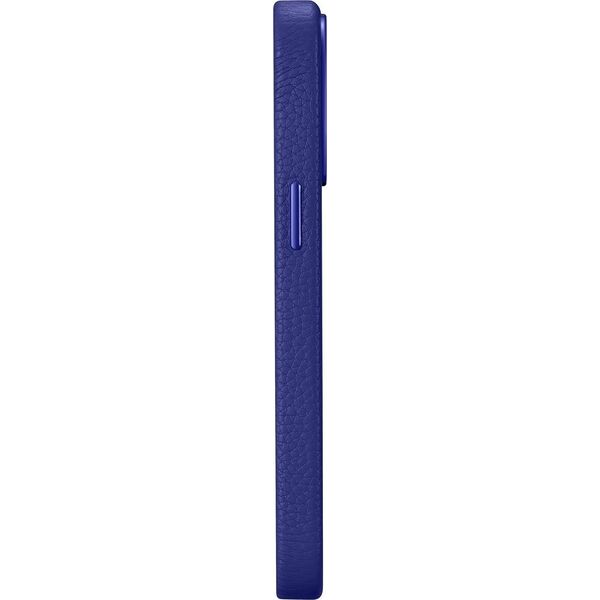 iCarer iCarer Litchi Premium Leather Case skórzane etui iPhone 14 Pro Max magnetyczne z MagSafe ciemnoniebieski (WMI14220712-DB) 12291665 6975092685579