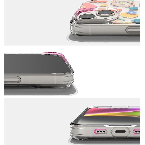 Ringke Ringke Fusion Design pancerne etui pokrowiec z żelową ramką iPhone 14 Plus przezroczysty (Floral) (FD637E31) 12291714 8809881265544