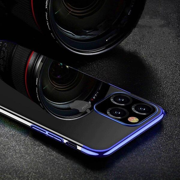 Hurtel Clear Color case żelowy pokrowiec etui z metaliczną ramką Xiaomi Redmi Note 11 Pro+ 5G / 11 Pro 5G / 11 Pro niebieski 12291760 9145576264430