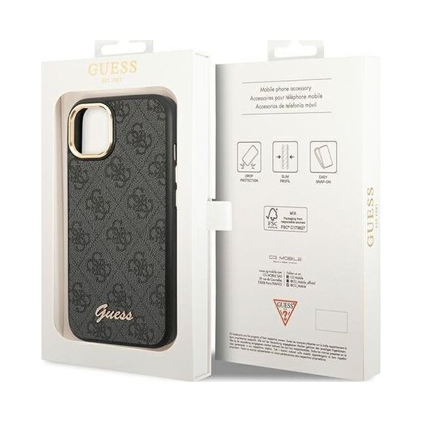Guess Guess GUHCP14SHG4SHK iPhone 14 6,1" czarny/black hard case 4G Vintage Gold Logo NoSize 12293859 3666339065201