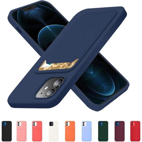 Hurtel Card Case silikonowe etui portfel z kieszonką na kartę dokumenty do Samsung Galaxy A73 różowy 12294487 9145576259979