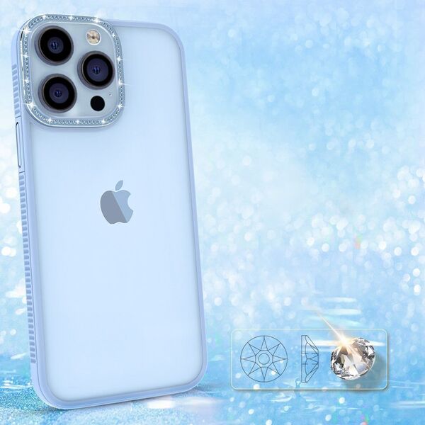 Kingxbar Kingxbar Sparkle Series etui iPhone 13 Pro z kryształami obudowa pokrowiec na tył plecki niebieski 12294837 6959003506139