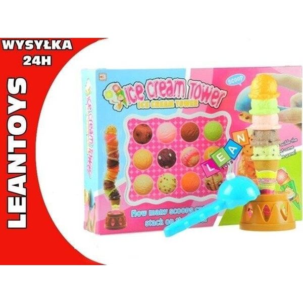 LeanToys RODZINNA GRA LODY LODOWA WIEŻA ICE CREAM TOWER 12295143 5905214973155