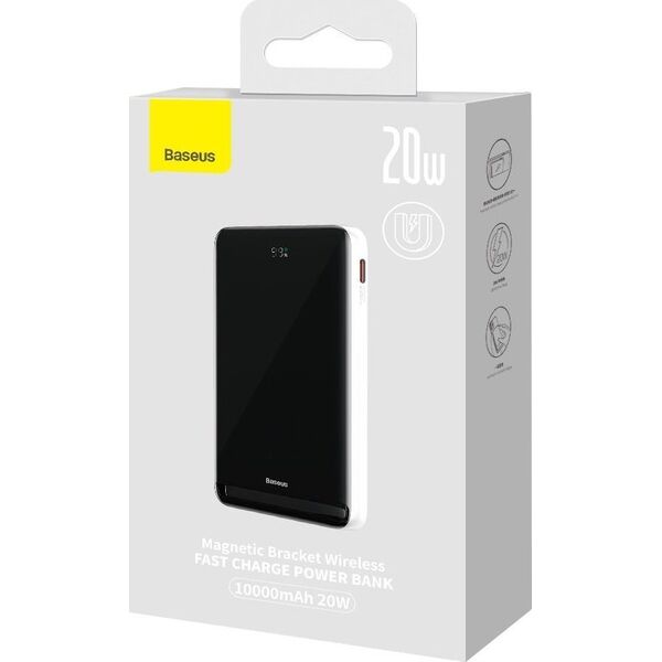 Powerbank Baseus Magnetic Bracket 10000 mAh Biały 12297436 6932172614614