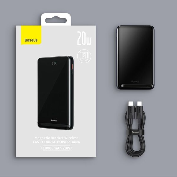 Powerbank Baseus Magnetic Bracket 10000 mAh Biały 12297436 6932172614614