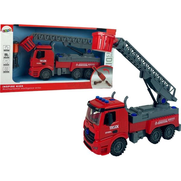 LeanToys Straż Pożarna Do Rozkręcania Czerwona DIY Śrubokręt 12297513 5904665998632