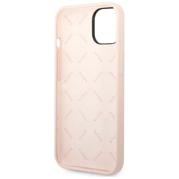 Guess Etui Guess GUHCP14SSLTGP Apple iPhone 14 różowy/pink hardcase Silicone Triangle 12311856 3666339065928