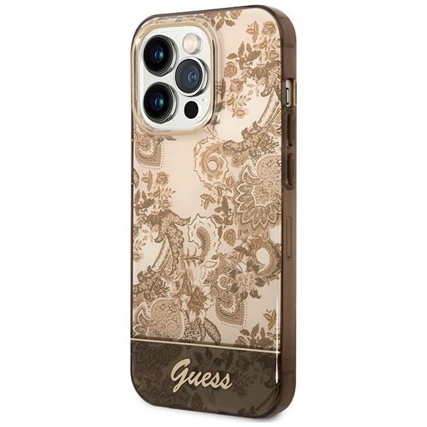 Guess Etui Guess GUHCP14XHGPLHC Apple iPhone 14 Pro Max ochre hardcase Porcelain Collection 12311879 3666339090692