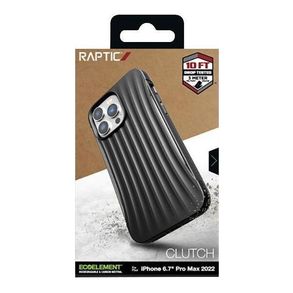 X-doria X-Doria Raptic Clutch - Biodegradowalne etui iPhone 14 Pro Max (Drop-Tested 3m) (Black) 12326006 6950941494229