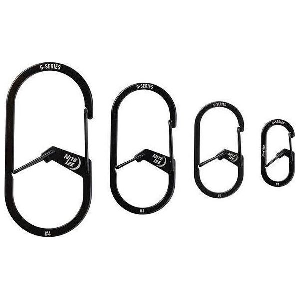 NiteIze Zestaw Karabinków Nite Ize G-Series 1 2pack Black 12363096 94664050679