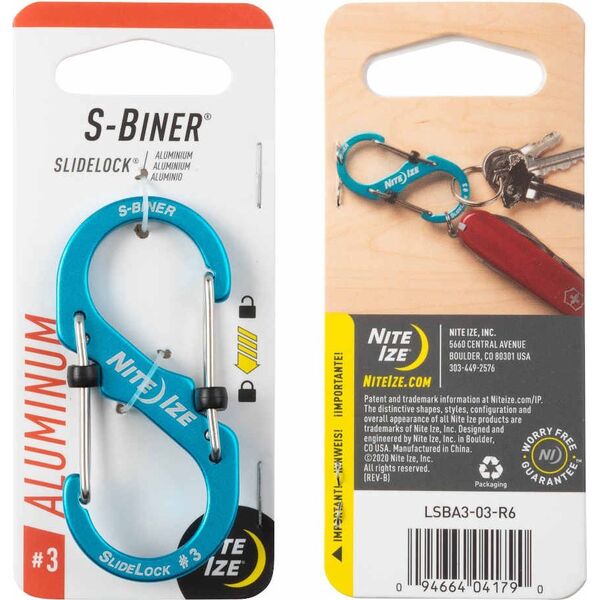 NiteIze Karabinek Nite Ize S-Biner Slidelock #3 Blue 12363120 94664041790