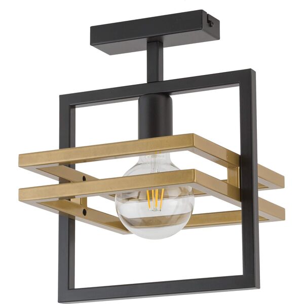 Lampa sufitowa Sigma Sufitowa lampa metalowa Merci do przedpokoju czarna złota 12400402 5905143280423