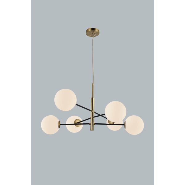 Lampa wisząca Azzardo Modernistyczna lampa wisząca Oviedo szklane kule złota biała 12400485 5901238444213