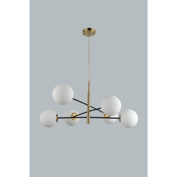 Lampa wisząca Azzardo Modernistyczna lampa wisząca Oviedo szklane kule złota biała 12400485 5901238444213