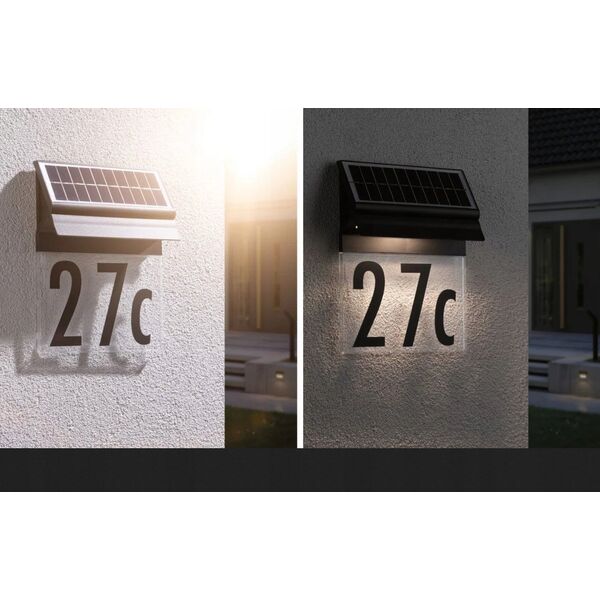 Kinkiet Paulmann Oprawa solarna NEDA IP44 3000K 14lm czarna z czujnikime ruchu 12408155 4000870946947