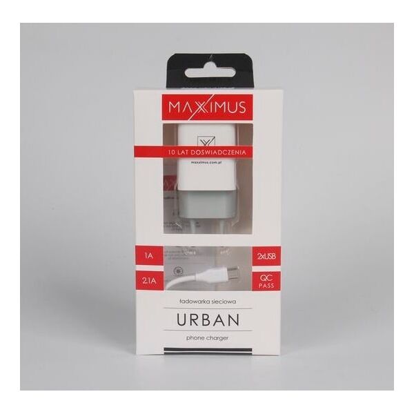 Ładowarka Maxximus Ład. sieć. Maxximus Urban 2.1A Micro USB, 2xUSB 12419855 5901313560739