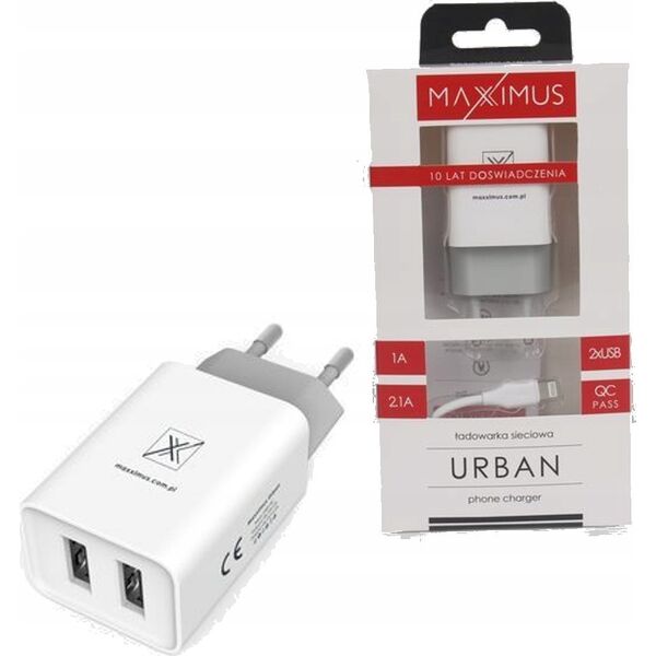 Ładowarka Maxximus Ład. sieć. Maxximus Urban 2.1A Type-C, 2xUSB 12419856 5901313560746