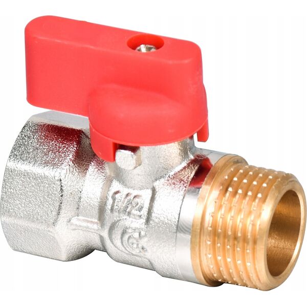 ARKAINSTALACJE Zawór kulowy Calido CA/ZK-MINI15-CZ mini 1/2"WZ czerwony 12456515 5901669426147