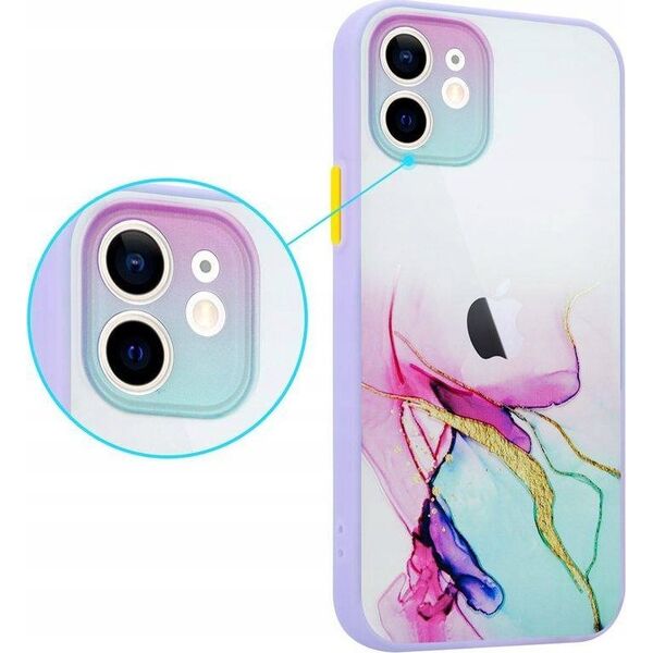 Maxximus MX AQUARELLE IPHONE 12 PRO MIĘTOWO-RÓŻOWY / MINT-PINK 12467572 5901313072522