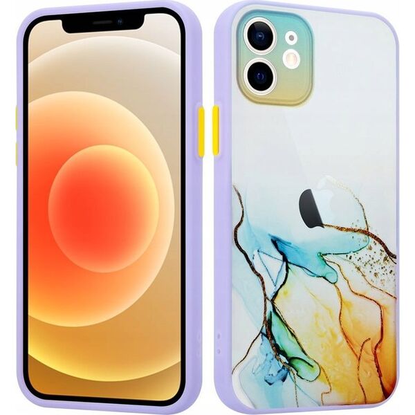 Maxximus MX AQUARELLE IPHONE 12 ŻÓŁTO-NIEBIESKI / YELLOW-NAVY 12467575 5901313072492