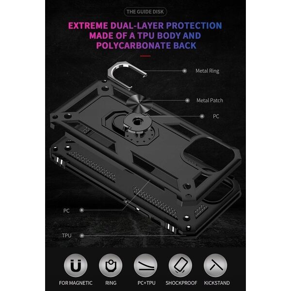 OEM Etui MILITARY ARMOR Iphone 13 PRO MAX czarny 12468293 5901313835462