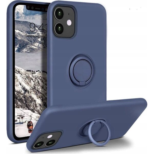 OEM Etui Silicon Ring do Iphone 11 niebieski 12468317 5901313834618