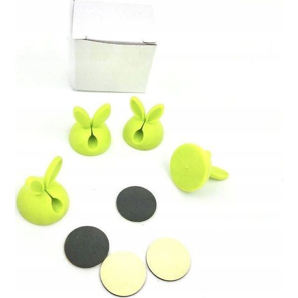 Organizer OEM ORGANIZER DO KABLI ZESTAW 4SZT., GREEN / ZIELONY 12468557 5901313413998