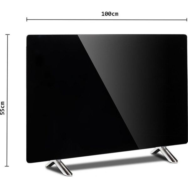 Termowentylator Maclean Panel grzewczy szklany Maclean, podczerwień 600W, timer, pilot, termostat, WiFi Tuya, kolor czarny, 55x100cm, MCE536 12479721 5902211128281