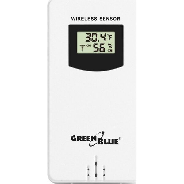 Stacja pogodowa GreenBlue Stacja pogody GreenBlue GB213 bezprzewodowa z ładowarką bezprzewodową/indukcyjna zegar, alarm, kalendarz, czujnik zewnętrzy 12479777 5902211124184