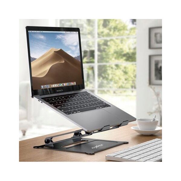 Maxximus MAXXIMUS FOLD PRO LAPTOP STAND GRAY/SZARY, regulowana podstawka 12480483 5901313414094