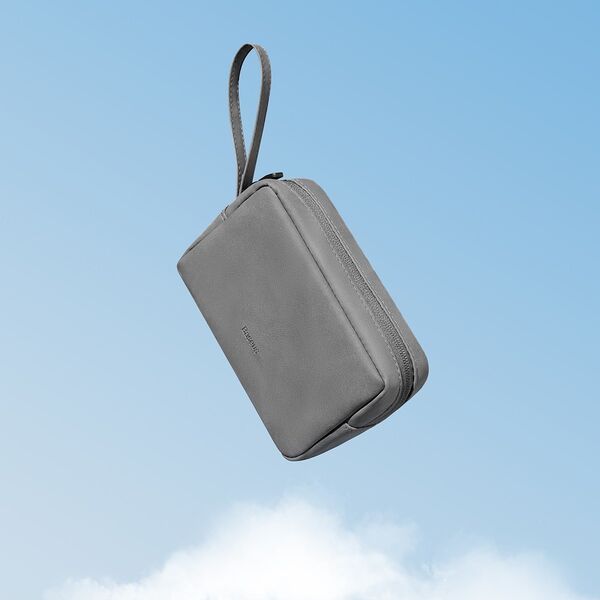 Baseus Baseus EasyJourney Series mała torba podróżna pokrowiec etui na telefon słuchawki i inne drobiazgi szara 12514426 6932172622343