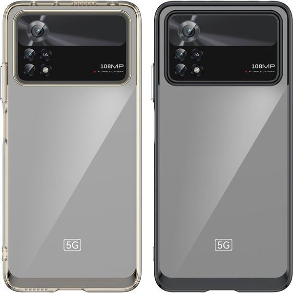 Hurtel Outer Space Case etui Xiaomi Poco X4 Pro 5G pokrowiec z elastyczną ramką czarne 12514441 5907769310799